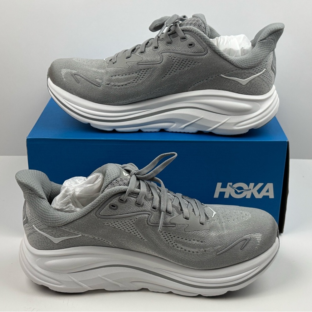 Hoka One One Clifton 10 Stellar Grey Men’s sizes 11.5 4E Wide 1162051/STLLR - Picture 2 of 5